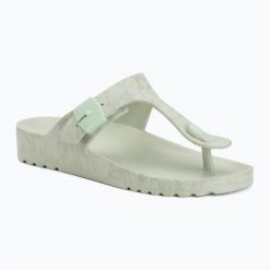 Japonki damskie Scholl Bahia PriEVA. Zielone klapki damskie Scholl, bez wzorów, eleganckie, bez obcasa. Za 159.99 zł.