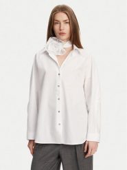 Marella Koszula Von 2513111014 Biały Relaxed Fit. Białe bluzki damskie Marella, bez wzorów, z bawełny, bez kołnierzyka, bez ramiączek. Za 439.99 zł.