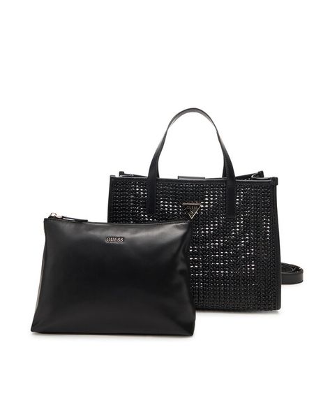 Guess Torebka Brigitta HWWZ72 06230 Czarny. Czarne torebki do ręki damskie Guess, z aplikacjami, ze skóry, bez dodatków. Za 579.99 zł.
