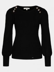 Morgan Sweter 241-MSUCCES Czarny Slim Fit. Czarne swetry damskie Morgan, xs, bez wzorów, z syntetyku, bez kołnierzyka, bez ramiączek, bez kaptura. Za 139.99 zł.