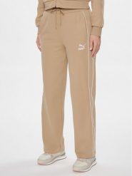Puma Spodnie dresowe T7 624212 Beżowy Relaxed Fit. Brązowe spodnie dresowe damskie Puma, l, bez wzorów, z dresówki. Za 189.99 zł.