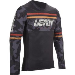 Koszulka rowerowa LEATT Jersey MTB Gravity 4.0. Czarne koszulki sportowe męskie LEATT, bez wzorów, z jersey, bez kołnierzyka, bez ramiączek, rowerowe. W wyprzedaży za 314.10 zł.