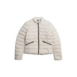 Damska kurtka puchowa Superdry. Szare kurtki damskie Superdry., bez wzorów, z puchu, bez kaptura. W wyprzedaży za 474.40 zł.