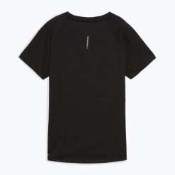 Koszulka do biegania damska PUMA Run Velocity Tee Tri-Blend puma. Czarne koszulki sportowe damskie Puma, bez wzorów, bez kołnierzyka, bez ramiączek, do biegania. Za 89.99 zł.