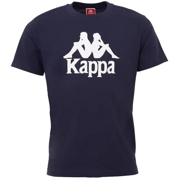 Koszulka sportowa męska Kappa Caspar. Niebieskie koszulki sportowe męskie Kappa, l, bez wzorów, bez kołnierzyka, bez ramiączek. Za 39.99 zł.