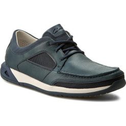 Półbuty CLARKS - Ormand Sail 261246117 Navy Leather. Niebieskie półbuty na co dzień męskie Clarks, z materiału. W wyprzedaży za 369.00 zł.