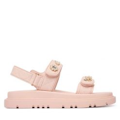 Sandały Aldo. Czerwone sandały damskie Aldo, bez wzorów, bez obcasa, na płaskiej podeszwie, bez zapięcia. Za 459.99 zł.