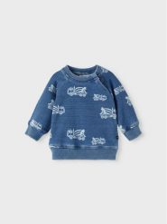 NAME IT Bluza 13214002 Niebieski Regular Fit. Niebieskie bluzy dla chłopców Name it, bez wzorów, z bawełny, bez ramiączek, bez kaptura. Za 109.99 zł.
