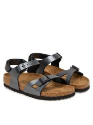 Birkenstock Sandały Canto 1031665 D Czarny. Czarne sandały dziewczęce Birkenstock, ze skóry, bez zapięcia. Za 319.99 zł.