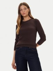 MICHAEL Michael Kors Sweter MF561CJ33D Brązowy Slim Fit. Brązowe swetry damskie MICHAEL Michael Kors, m, bez wzorów, z wiskozy, bez kołnierzyka, bez ramiączek, bez kaptura. Za 859.99 zł.