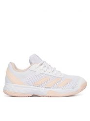 Adidas Buty do tenisa Courtflash JR4449 Biały. Białe buty sportowe dziewczęce Adidas, bez wzorów, z materiału, bez zapięcia, tenisowe. Za 239.99 zł.