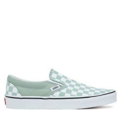 Tenisówki Vans. Zielone trampki i tenisówki damskie Vans, bez wzorów, bez zapięcia. Za 249.99 zł.