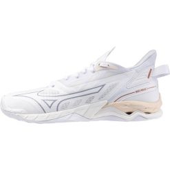 Damskie buty halowe Mizuno Wave Mirage. Białe obuwie sportowe damskie Mizuno, bez wzorów, do piłki ręcznej, mizuno wave. W wyprzedaży za 612.50 zł.