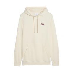 Hoodie Puma Logo - Mężczyzna. Brązowe bluzy męskie Puma, m, bez wzorów, z bawełny, bez kaptura. Za 202.45 zł.