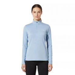 Damska koszulka 100% wełna merynosa z długim rękawem - Bjork 210 Zip. Niebieskie t-shirty damskie FJORK MERINO, uniwersalny, bez wzorów, z materiału, klasyczne, bez kołnierzyka. Za 299.00 zł.