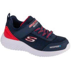 Buty sportowe Sneakersy chłopięce, Bounder-Dripper Drop. Niebieskie buty sportowe chłopięce Skechers, bez wzorów, sportowe, bez zapięcia. Za 249.99 zł.