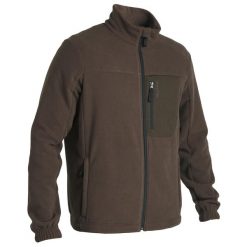 Polar outdoor Solognac 500. Brązowe bluzy męskie SOLOGNAC, m, bez wzorów, z bawełny, bez kaptura. Za 99.99 zł.