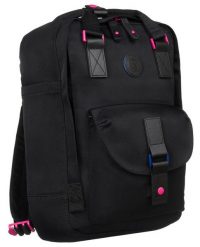 Plecak czarny z miejscem na laptopa LuluCastagnette NANO. Czarne plecaki damskie LuluCastagnette, bez wzorów, z materiału, sportowe. Za 217.00 zł.