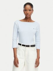 Tommy Hilfiger Bluzka Cody Boat-Nk WW0WW49928 Niebieski jasny Regular Fit. Niebieskie bluzki damskie Tommy Hilfiger, s, bez wzorów, z bawełny, bez kołnierzyka, bez ramiączek. Za 249.99 zł.