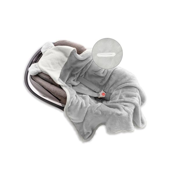 Kocyk KOALA MUSLIN z kapturkiem 95x95. Brązowe kocyki dla dzieci Multitex, z bawełny. Za 120.88 zł.
