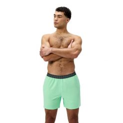 Spodenki kąpielowe męskie Speedo Hyperboom Band 16'' Wsht. Zielone kąpielówki męskie Speedo, l, bez wzorów, na fitness i siłownię. Za 152.99 zł.
