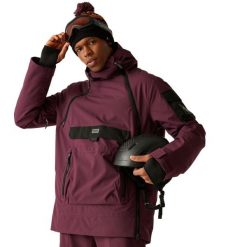 Męska Kurtka Narciarska II TBar Overhead. Fioletowe kurtki snowboardowe męskie Dare 2b, m, bez wzorów, z materiału, długie, z kapturem, narciarskie. Za 321.99 zł.