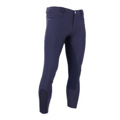 Spodnie konkursowe full grip damskie Schockemöhle Linus. Niebieskie spodnie materiałowe damskie SCHOCKEMÖHLE, bez wzorów. Za 932.50 zł.
