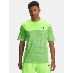 Koszulka T-Shirt Męski Treningowy Under Armour Szybkoschnący UA Tech. Zielone t-shirty męskie Under Armour, m, bez wzorów, sportowe, bez kołnierzyka. W wyprzedaży za 88.09 zł.