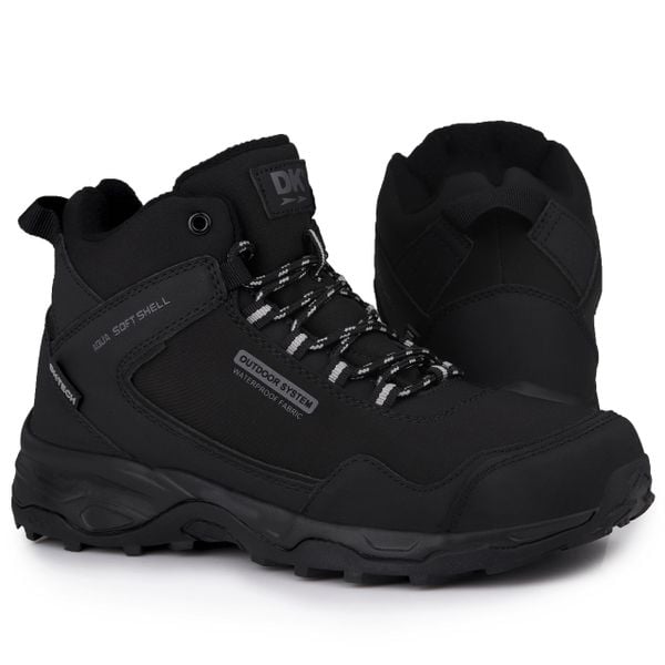 Buty męskie wysokie zimowe wodoodporne DK SAURON. Czarne trekkingi męskie DK, na zimę, przed kolano, do biegania. Za 210.00 zł.