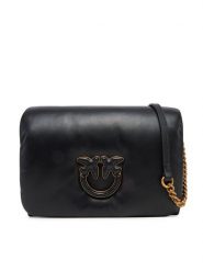 PINKO Torebka Love Click Puff Classic PE 25 PLTT 101585 A10F Czarny. Czarne listonoszki damskie Pinko, bez wzorów, ze skóry, bez dodatków. Za 1,109.00 zł.