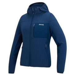 Damska bluza polarowa z kapturem i zamkiem błyskawicznym Kemilia. Niebieskie bluzy damskie Regatta, m, bez wzorów, z elastanu, z kapturem. Za 183.99 zł.