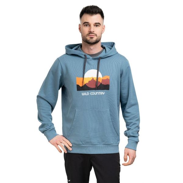 Bluza trekkingowa męska Movement Hoody. Niebieskie bluzy męskie WILD COUNTRY, m, bez wzorów, z bawełny, bez kaptura. Za 479.99 zł.