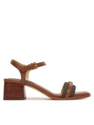 MICHAEL Michael Kors Sandały Mandy 40S6MAMS1B Brązowy. Brązowe sandały damskie MICHAEL Michael Kors, bez wzorów, ze skóry, bez obcasa, na słupku, bez zapięcia. Za 629.99 zł.