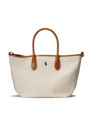 Polo Ralph Lauren Torebka 428962165001 Beżowy. Brązowe torebki do ręki damskie Polo Ralph Lauren, bez wzorów, z materiału, bez dodatków. Za 1,799.00 zł.