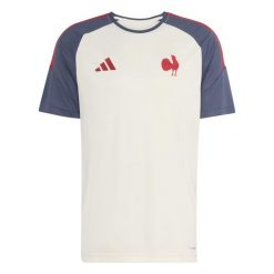 Koszulka Francja Performance 2026. Brązowe koszulki sportowe męskie Adidas, m, bez wzorów, z materiału, bez kołnierzyka, bez ramiączek, na fitness i siłownię. Za 244.50 zł.