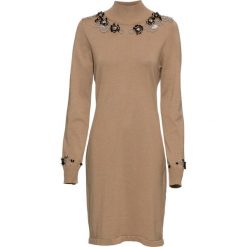 Sukienka dzianinowa bonprix wielbłądzia wełna. Sukienki damskie marki bonprix. Za 149.99 zł.