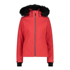 Kurtka narciarska zapinana na zamek z odpinanym kapturem damska CMP. Czerwone kurtki snowboardowe damskie CMP, na zimę, l, bez wzorów, narciarskie. W wyprzedaży za 815.50 zł.