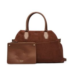 Torebka Guess. Brązowe torebki do ręki damskie Guess, z aplikacjami, klasyczne, bez dodatków. Za 1,139.99 zł.