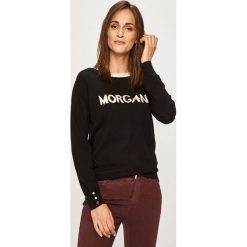 Morgan - Sweter. Czarne swetry damskie Morgan, l, z aplikacjami, z dzianiny, bez kołnierzyka, bez ramiączek, bez kaptura. W wyprzedaży za 119.90 zł.