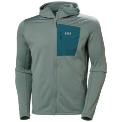 Bluza z kapturem Helly Hansen Versalite Fleece. Zielone bluzy sportowe męskie Helly Hansen, bez wzorów, z kapturem, trekkingowe. Za 434.50 zł.
