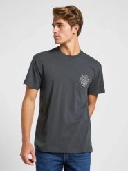 MESKA KOSZULKA LEE RELAXED TEE WASHED BLACK 112364545. Czarne t-shirty męskie Lee, m, bez wzorów, bez kołnierzyka. Za 79.99 zł.