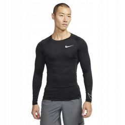 Koszulka Termoaktywna Męska Nike Dri-Fit Top Ls Tight. Czarne bielizna termoaktywna męska Nike, m. Za 92.40 zł.