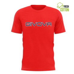 Givova Czerwony T-shirt Bawełniany 2XL dla Sportowców. Czerwone koszulki sportowe damskie Givova, xl, bez wzorów, z bawełny, bez kołnierzyka, bez ramiączek. Za 52.75 zł.