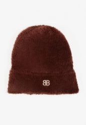 Brązowa Czapka Beanie z Wiskozą Wełną i Naszywką Zolirra. Brązowe czapki i kapelusze damskie Renee, z aplikacjami, z jeansu, eleganckie. Za 34.99 zł.