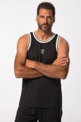 Męski Tank top fitness nadruk na piersi oddychający QuickDry. Czarne t-shirty męskie JAY-PI, m, bez wzorów, z materiału, sportowe, bez kołnierzyka. Za 139.99 zł.