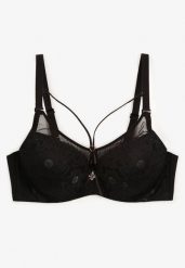 Czarny Koronkowy Biustonosz Full Cup z Regulowanymi Ramiączkami Nestalily. Czarne biustonosze Renee, bez wzorów, z koronki. Za 44.99 zł.