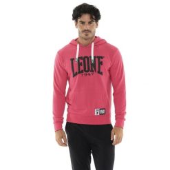 Bluza z bawełna z kaptur na co dzień na siłownię. Fioletowe bluzy męskie LEONE 1947 APPAREL, bez wzorów, z bawełny, bez kaptura, na fitness i siłownię. W wyprzedaży za 151.56 zł.