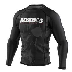 Koszulka sportowa męska Rashguard do MMA EXTREME HOBBY BOLD BOXING. Czarne koszulki sportowe męskie EXTREME HOBBY, m, bez wzorów, z bawełny, bez kołnierzyka, bez ramiączek, do biegania. Za 209.00 zł.