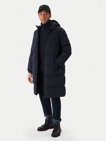 Tommy Hilfiger Kurtka puchowa MW0MW40628 Granatowy Regular Fit. Niebieskie kurtki męskie Tommy Hilfiger, l, bez wzorów, z puchu, bez kaptura. Za 1,799.00 zł.