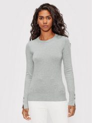 Guess Sweter Elinor W2YR30 Z2V62 Szary Regular Fit. Szare swetry damskie Guess, m, z aplikacjami, z wiskozy, bez kołnierzyka, bez ramiączek, bez kaptura. Za 259.99 zł.
